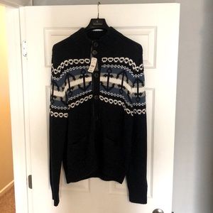 Brooks Brothers navy anchor cardigan